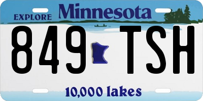 MN license plate 849TSH
