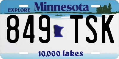 MN license plate 849TSK