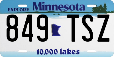MN license plate 849TSZ