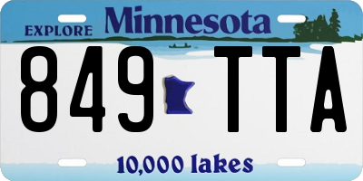 MN license plate 849TTA