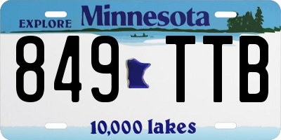 MN license plate 849TTB