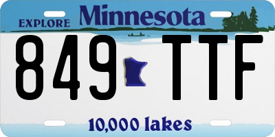 MN license plate 849TTF