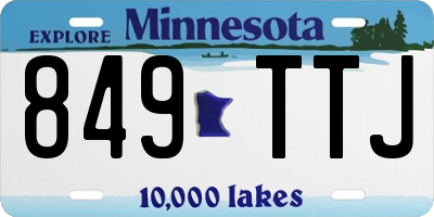MN license plate 849TTJ