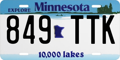 MN license plate 849TTK