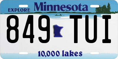 MN license plate 849TUI