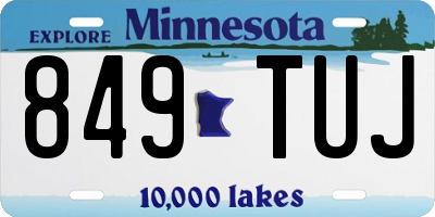 MN license plate 849TUJ
