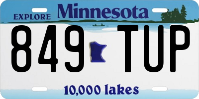 MN license plate 849TUP