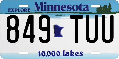 MN license plate 849TUU