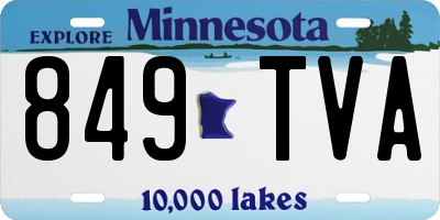 MN license plate 849TVA