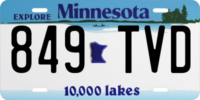 MN license plate 849TVD