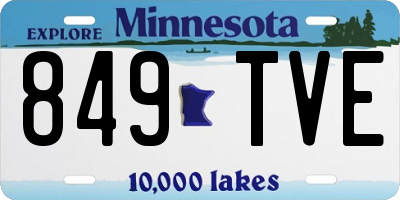MN license plate 849TVE