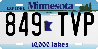 MN license plate 849TVP
