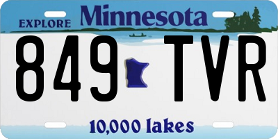 MN license plate 849TVR