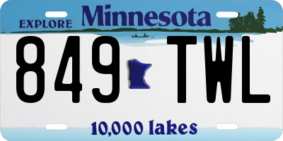MN license plate 849TWL
