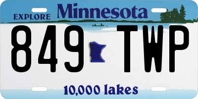 MN license plate 849TWP