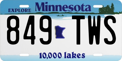 MN license plate 849TWS