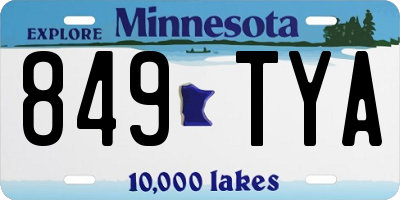 MN license plate 849TYA