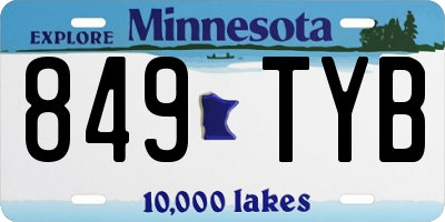 MN license plate 849TYB