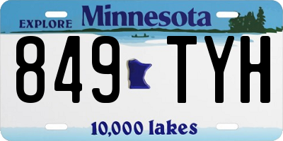 MN license plate 849TYH