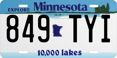 MN license plate 849TYI