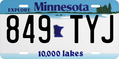 MN license plate 849TYJ