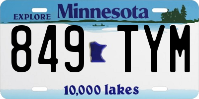 MN license plate 849TYM