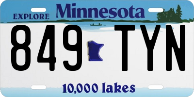 MN license plate 849TYN