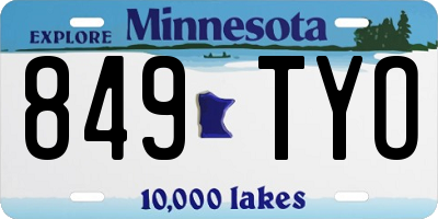 MN license plate 849TYO