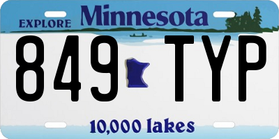 MN license plate 849TYP