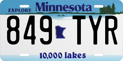 MN license plate 849TYR