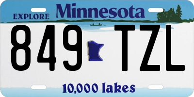 MN license plate 849TZL