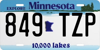 MN license plate 849TZP