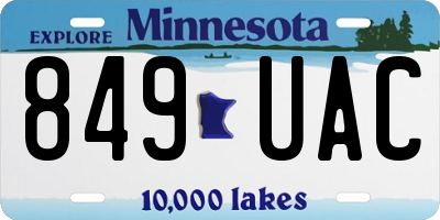 MN license plate 849UAC