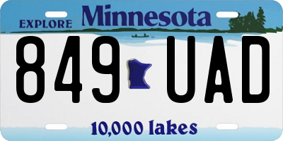 MN license plate 849UAD