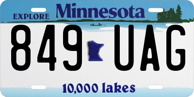 MN license plate 849UAG