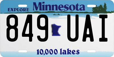 MN license plate 849UAI