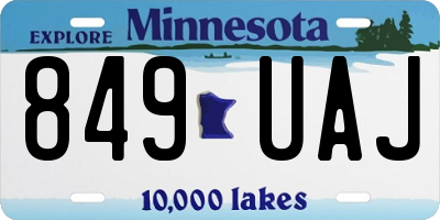 MN license plate 849UAJ