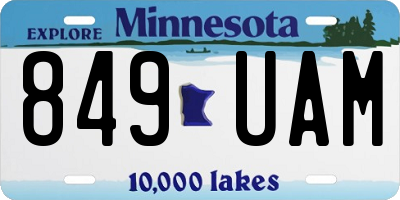 MN license plate 849UAM