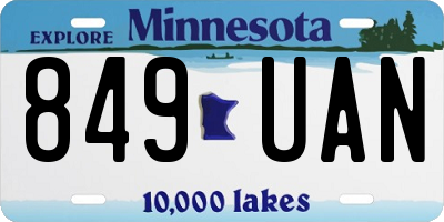 MN license plate 849UAN