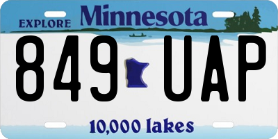 MN license plate 849UAP
