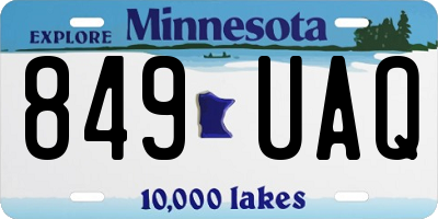 MN license plate 849UAQ