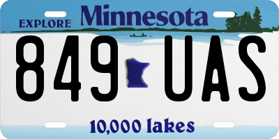 MN license plate 849UAS