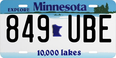 MN license plate 849UBE