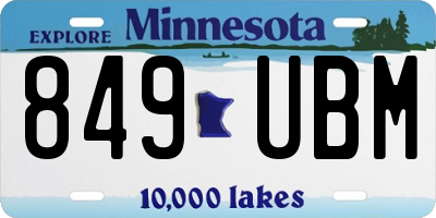 MN license plate 849UBM