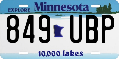 MN license plate 849UBP