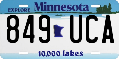 MN license plate 849UCA