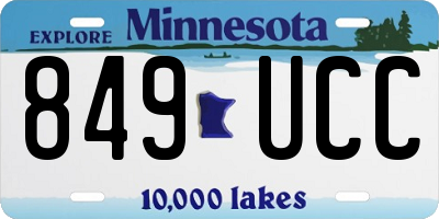 MN license plate 849UCC