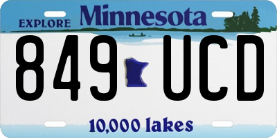 MN license plate 849UCD