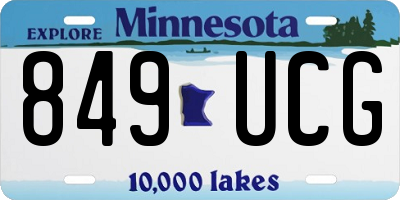 MN license plate 849UCG