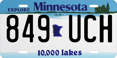 MN license plate 849UCH